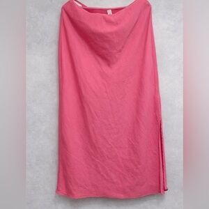Pink Slip-Style Midi Skirt / Convertible Slip Dress – Women’s Medium